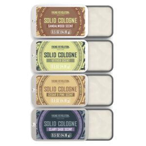 https://www.alwaysashley.art|Viking Revolution 4 Pack Solid Colognes Men 0.5 Oz - Perfume with Cedar Wood, Clary Sage, Vetiver, Sandalwood - Balm Travel Cologne Wax|Image 1