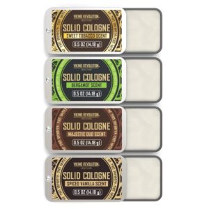 https://www.alwaysashley.art|Viking Revolution 4 Pack Mens Colognes - 0.5 Oz Solid Perfume with Spiced Vanilla, Sweet Tobacco, Majestic Oud, Bergamot - Travel Wax Balm Cologne|Image 1